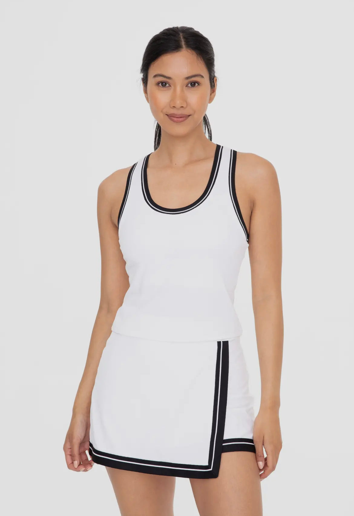 Mono B Green - Varsity Stripe Tennis Tank