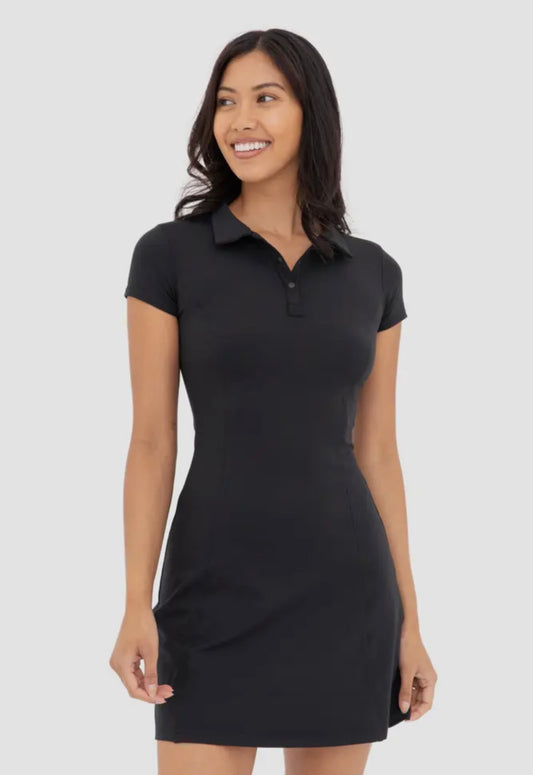 Mono B Venice Polo Collar Active Dress